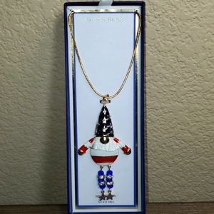 Vineyard Haven Patriotic Gnome Pendant Necklace